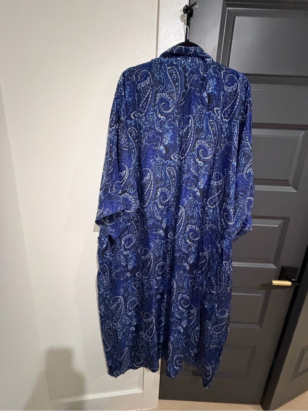 Blue Paisley Women's Duster Cape